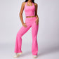 FLARED JERSEY TROUSERS SET