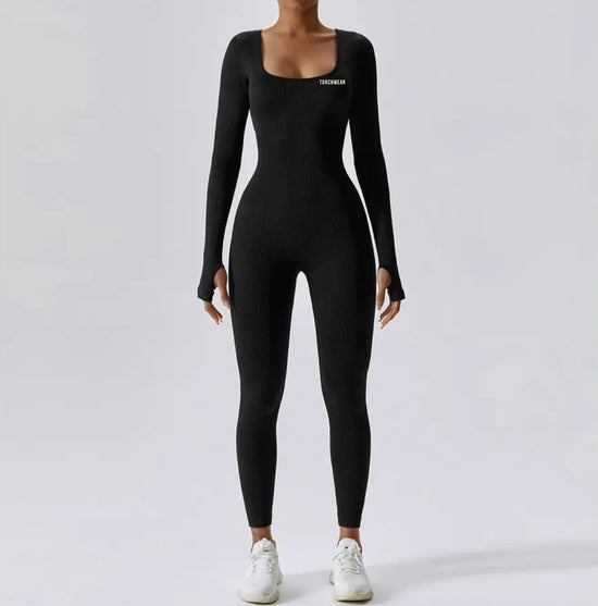 Scoop Neck Long Sleeve Unitard