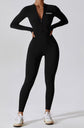 Half Zip Long Sleeve Sculpt And Control Full Length Unitard